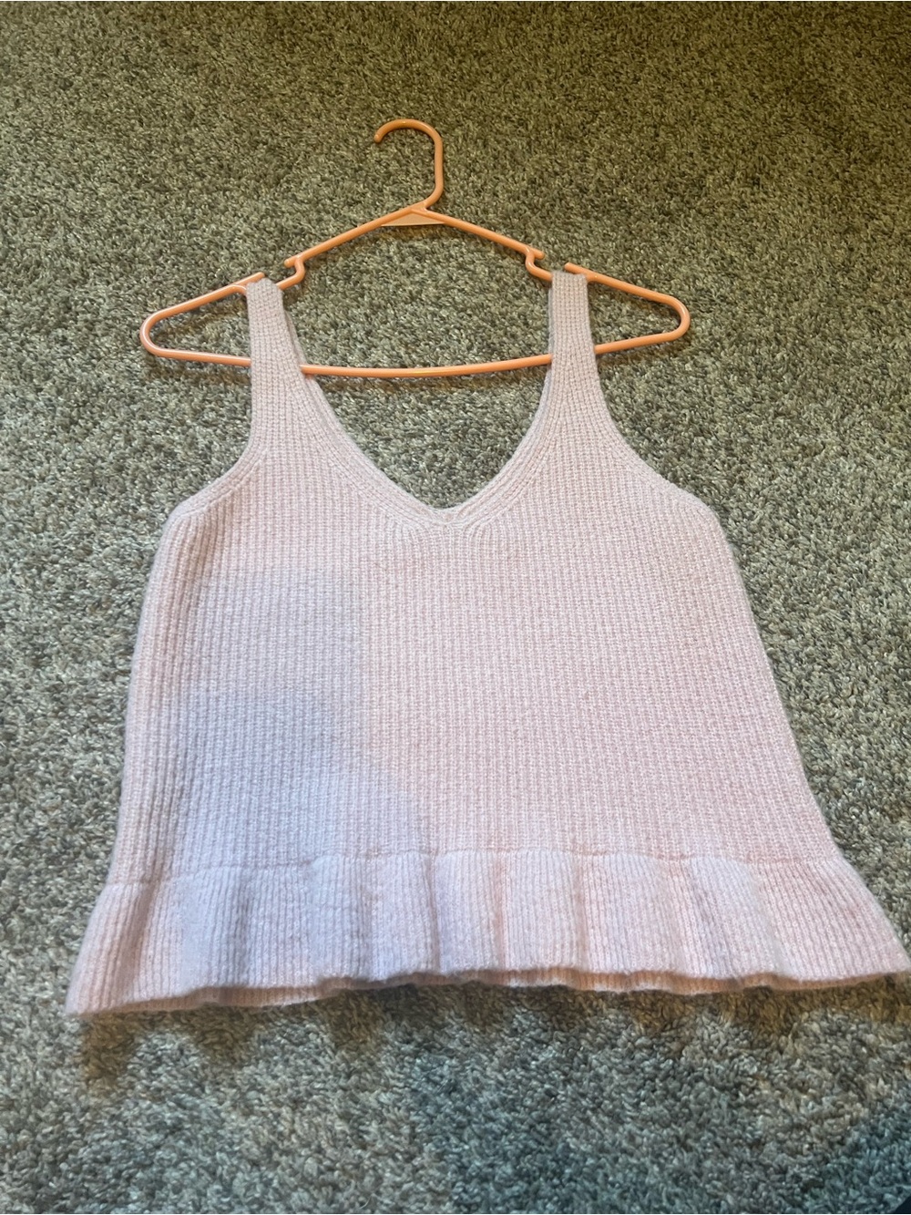 Soft Knit Pink V-Neck Tank Top